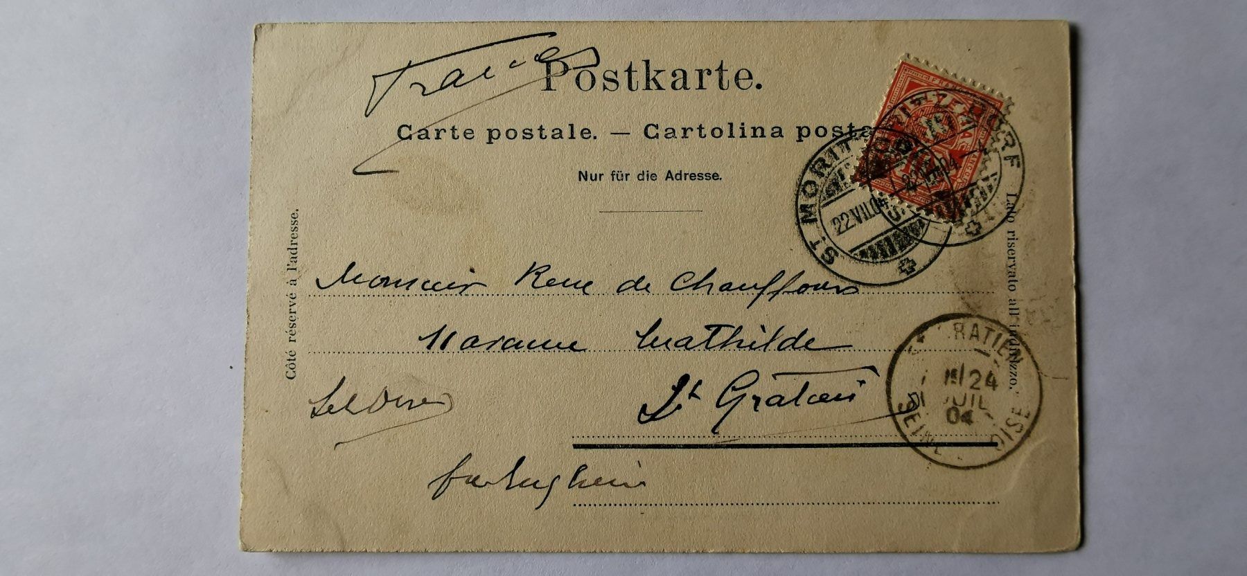 Alle Briefmarken: Postkarte 1904 – Gebraucht aus Aadorf von Chnorli-Furz
