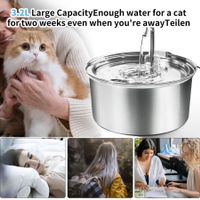 Trinkbrunnen für Katze 3,2L Edelstahl