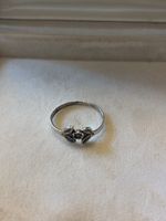 925 Silber Ring mit Rosenmuster, Grösse 56
