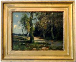 Franciscus W. H. Endlich (1880–1965) Waldweg Öl
