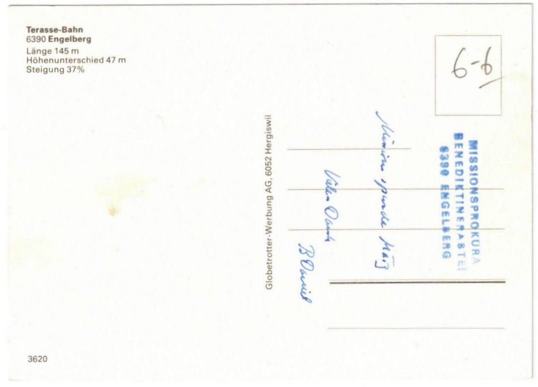 Cartoline postali: Engelberg - Standseilbahn Hotel Terrace – Usato da Binningen venduto da Mountainrider 1