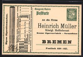 Bremen, Zigarren-Fabrik Heinrich Müller