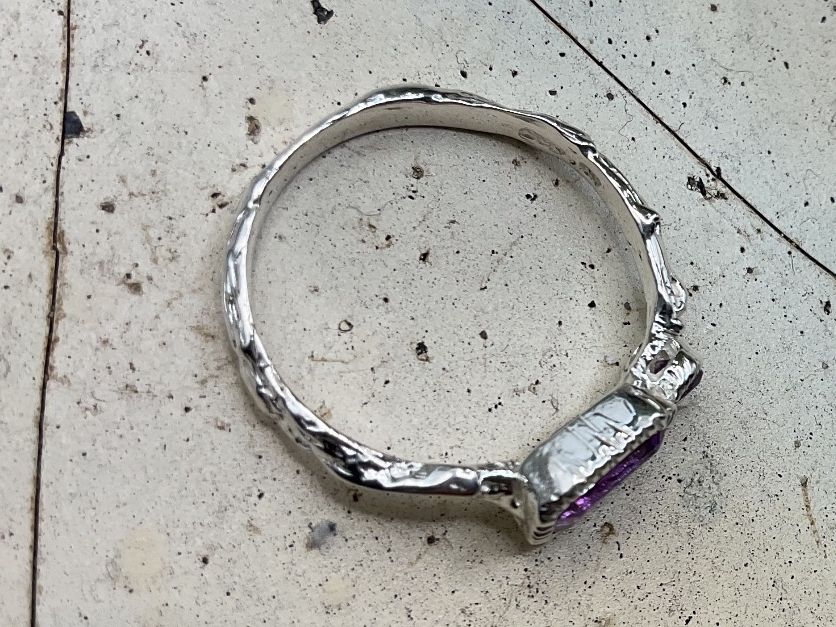 Bagues: Feiner Silberring mit Amethyst, Gr. 54.5 – Neuf (Voir description) à luzern par Alpendorf1 3