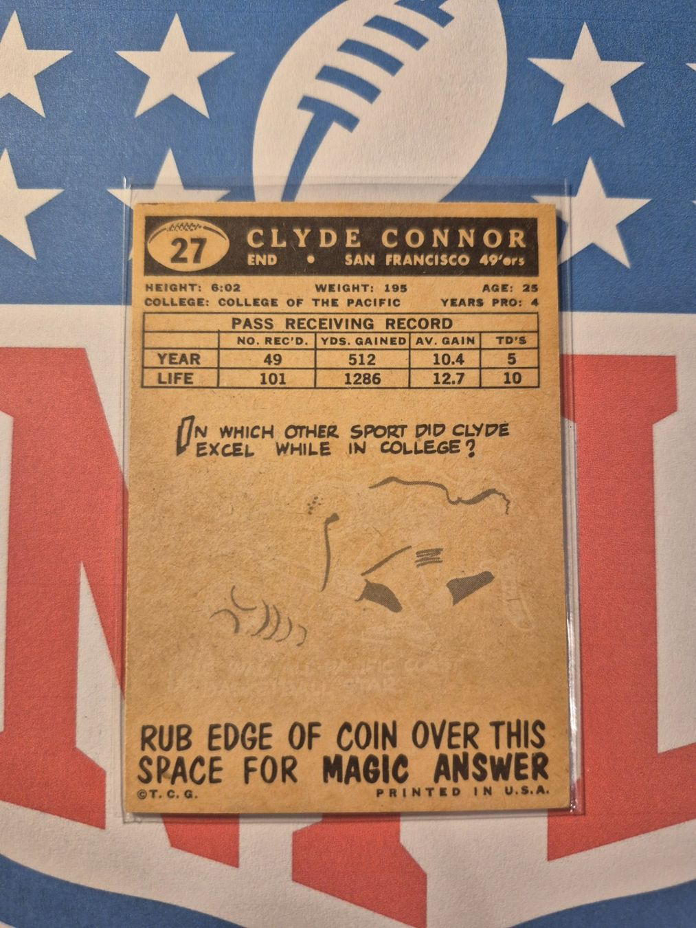 NFL Carte collezionabili: NFL Clyde Conner San Francisco 49ers – Usato da Treiten venduto da Sauber73 1
