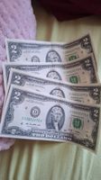 Seltene $2 Dollar Noten, 4 Stk. mit Seriennummern!