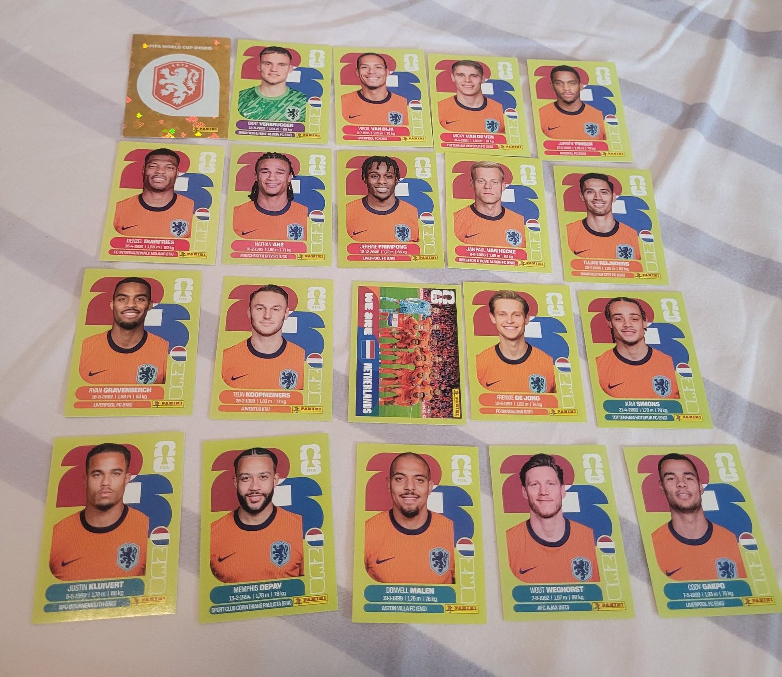 Panini Cartes à collectionner: Équipe complète Pays-Bas – Neuf (Voir description) à Martigny par sil_ht2d