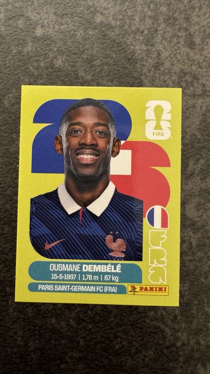 Panini WM 2026 Sticker Ousmane Dembélé FRA 15 United Edition (Neu ...