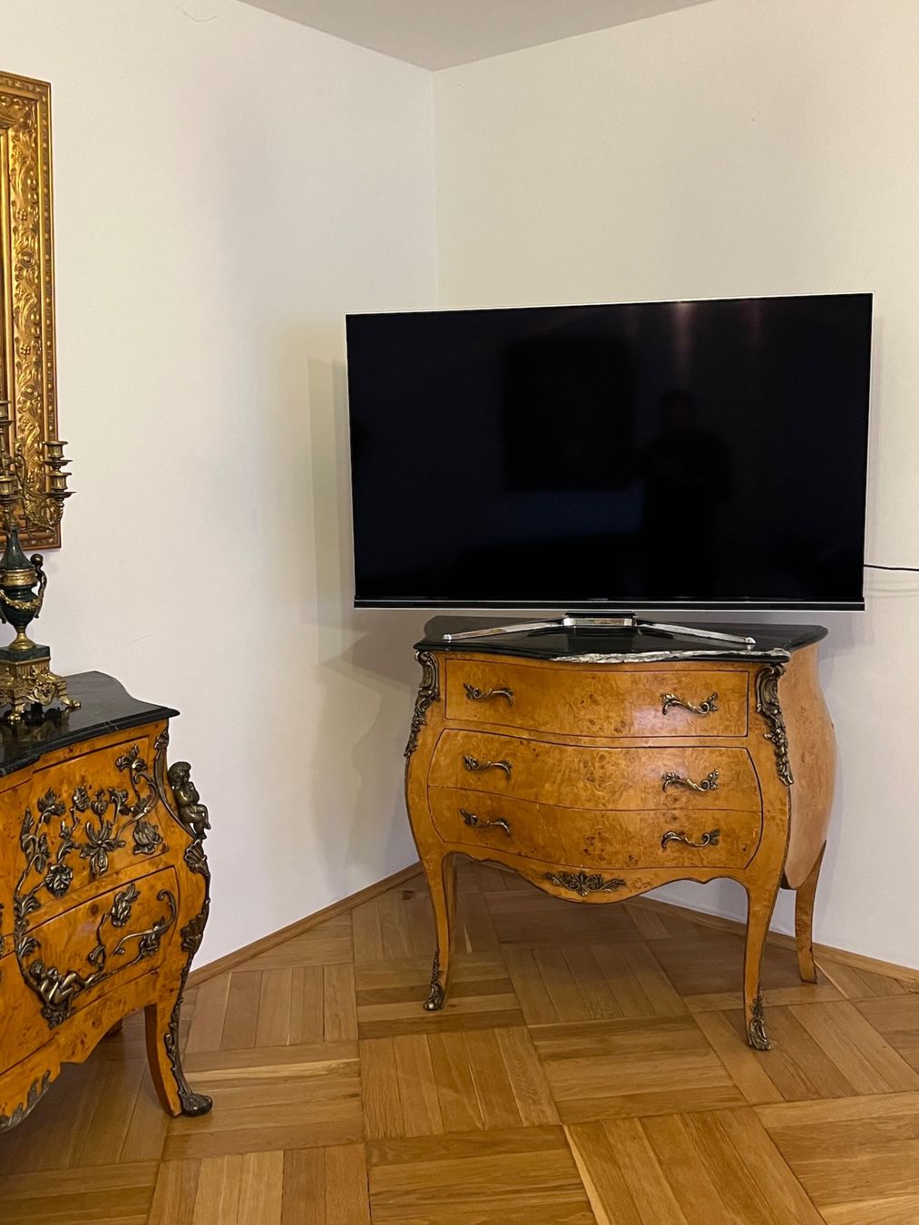 Cassettiere: Barock Kommode Barockstil Marmorplatte Messing Schrank – Usato da Gemünden venduto da GEUENWALD