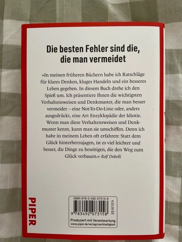 Bücher: Rolf Dobelli Die Not-To-Do-Liste – Neu (gemäss Beschreibung) aus Rafz von mar_j7dl 1