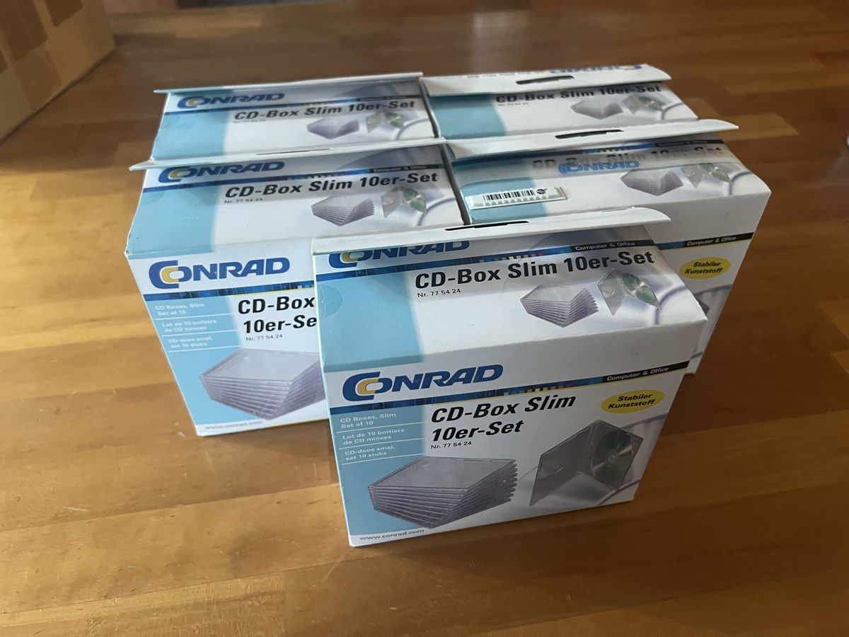 CD & DVD vergini: 50x Maxi-CD Leerhüllen / Cases Clear NEU – Nuovo (secondo la descrizione) da Giubiasco venduto da telecaster0041