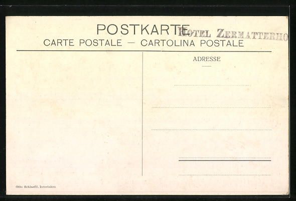 Cartoline postali: Interlaken, Terminus Hotel Bahnhof, Pens – Usato da Berlin venduto da bartko-reher 1