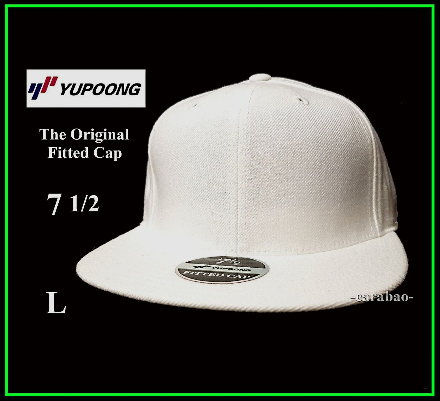 Copricapi, berretti & cappellini: Original YUPOONG Fitted Cap / Weiss / Gr. L – Nuovo (secondo la descrizione) da Winterthur venduto da -carabao-