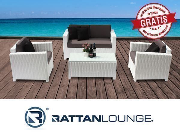 Divani: Rattan Lounge - Rattan Sofa weiss – Nuovo e nell'imballaggio originale da Bern venduto da rattan-lounge