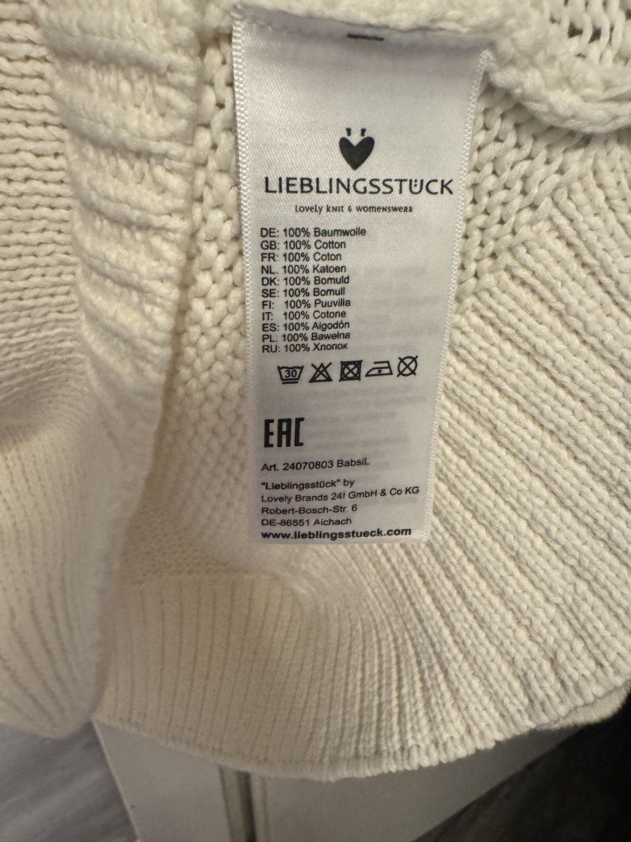Lieblingsstück Pulls & Sweat-shirts: LIEBLINGSSTUECK Pullover Baumwolle Weiss Groesse 38 – Neuf (Voir description) à zürich par dalia06 2