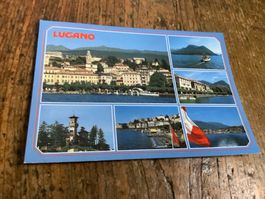Lugano Postkarte, Tessin, Schweiz, Vintage