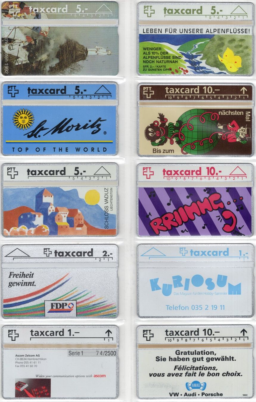 Schede telefoniche: 10 ungebrauchte Schweizer Werbe-Taxcards – Nuovo (secondo la descrizione) da Eglisau venduto da Chperfins