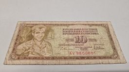Alte 10 Dinar Note aus Jugoslawien - Seltenes 1978