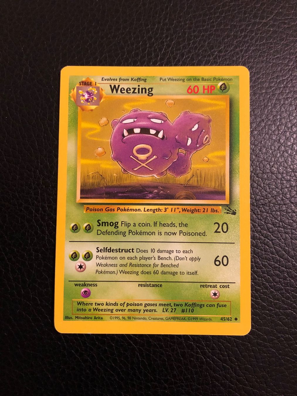 Pokémon Carte collezionabili: Fossil Weezing 45/62 Ab 1 – Usato da Paradiso venduto da Pkmn10
