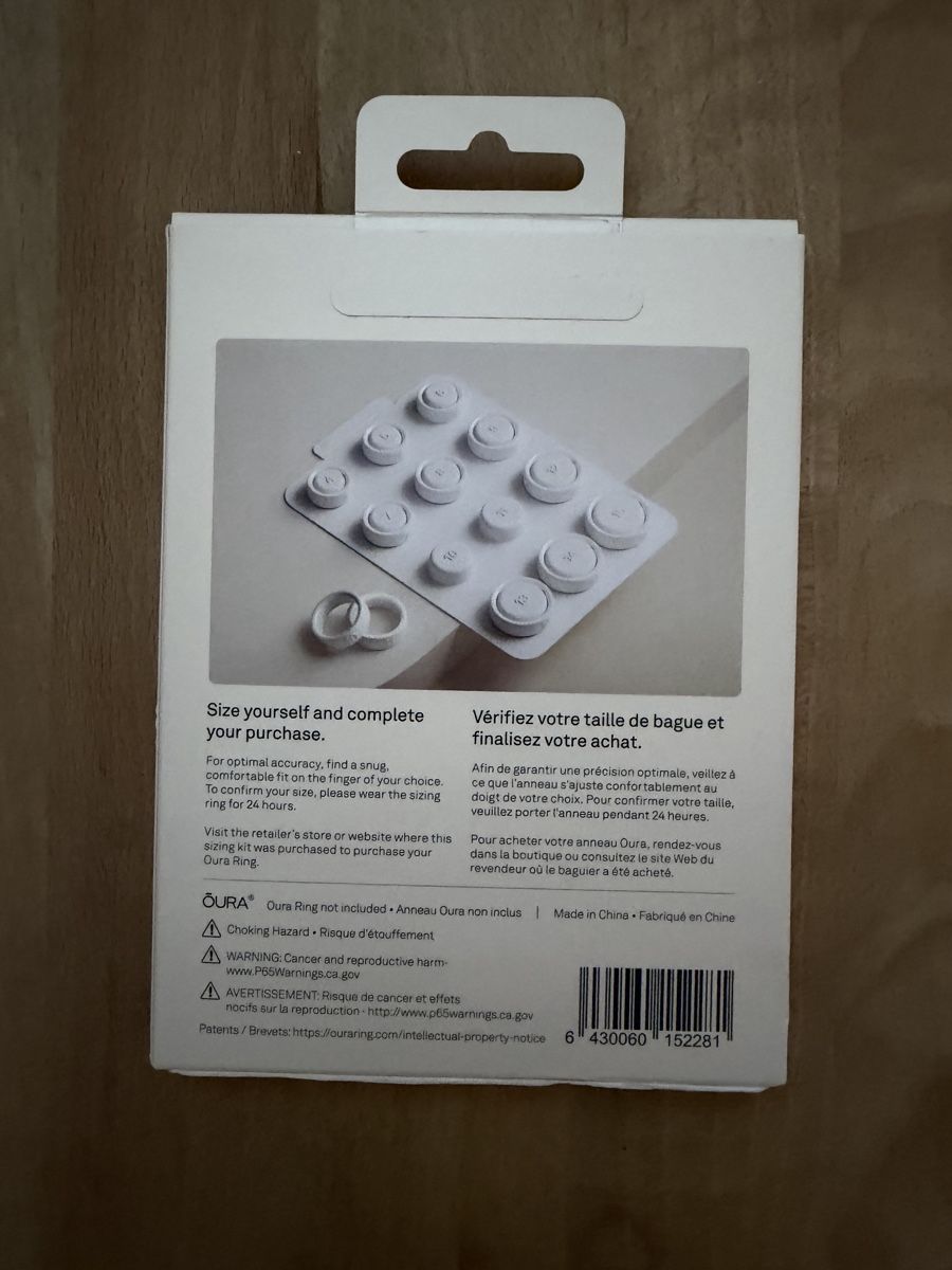 Oura Anelli: Oura 4 Ring Sizing Kit – Usato da Zürich venduto da VV8055 1
