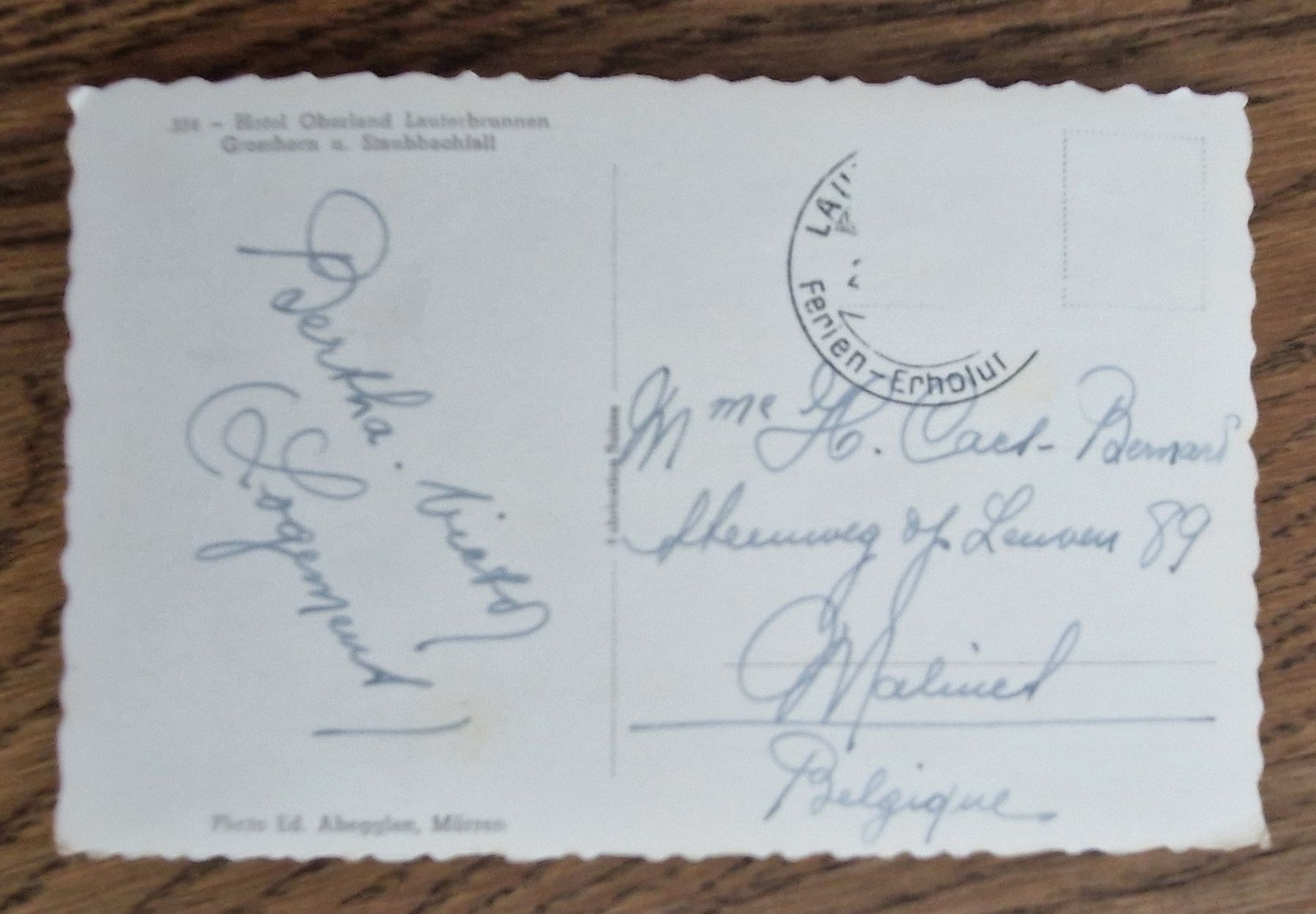 Cartoline postali: Hotel Oberland, Lauterbrunnen – Usato da Ebikon venduto da Donar50 1