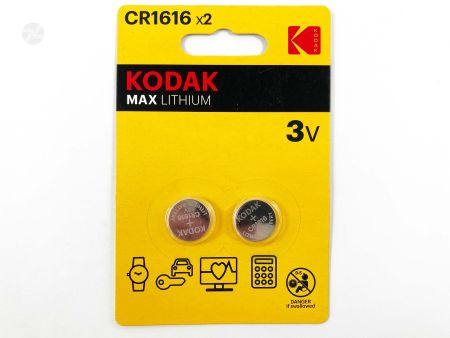 CR1616 3V Lithium Knopfzelle Batterie KODAK 2x Knopfbatterie