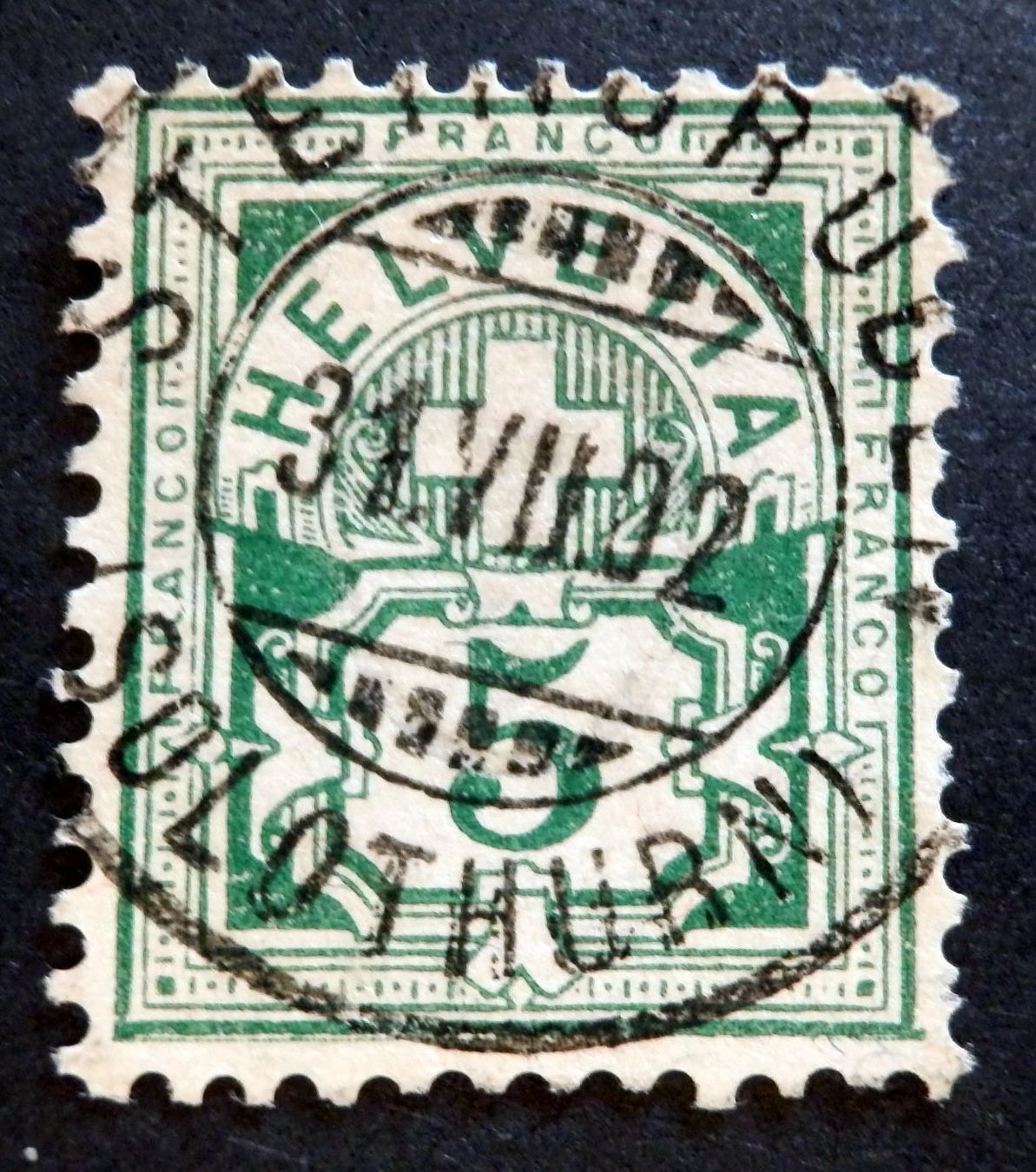 Alle Briefmarken: ZNr.65B, Ziffer, Vollstempel – Gebraucht aus Ueberstorf von dinbau