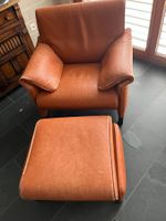 De Sede Ledersessel mit Hocker