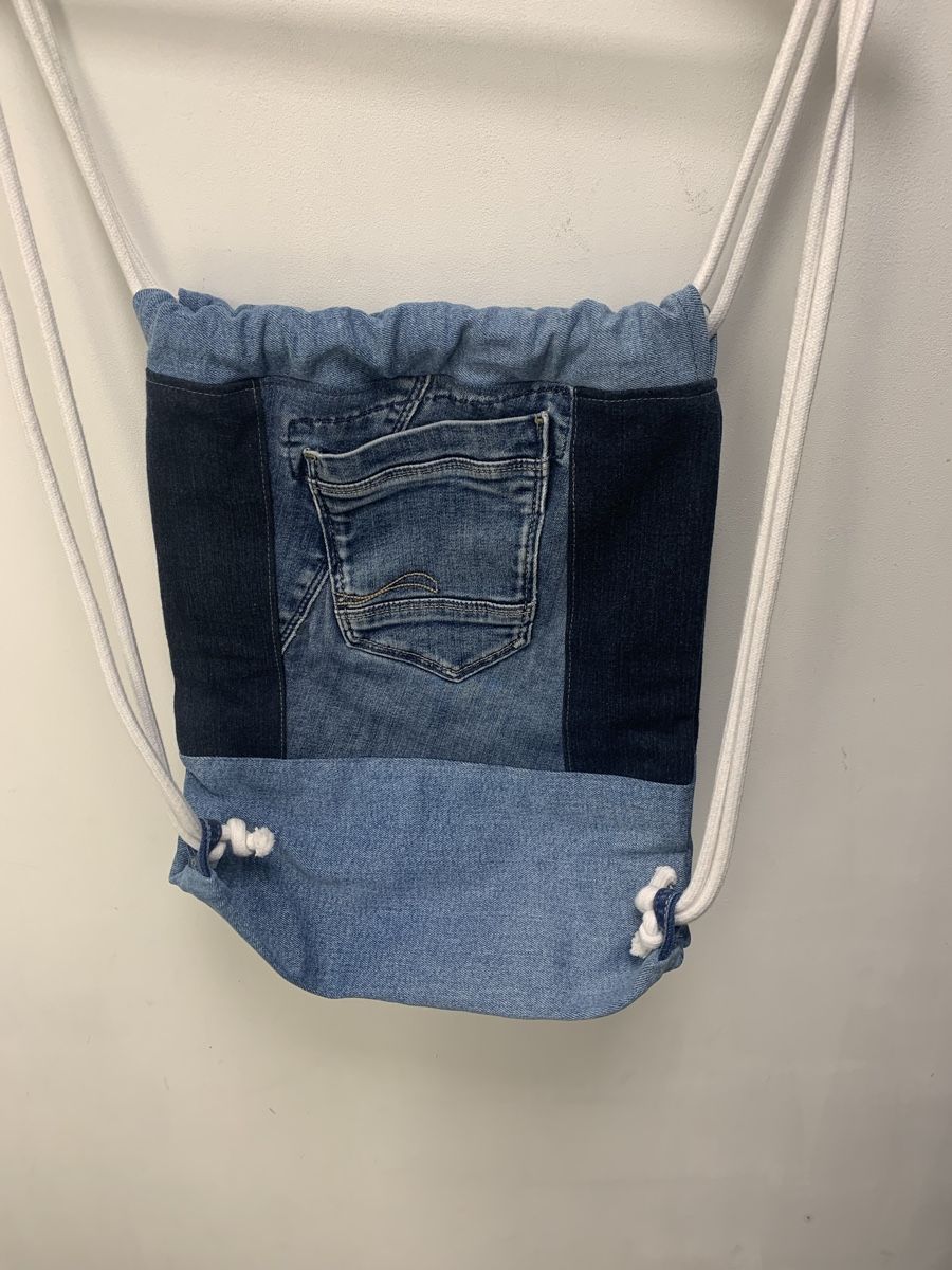 Borse: Upcycling Turnbeutel geschneidert Jeans Rucksack, Kitchener – Nuovo (secondo la descrizione) da Aarau venduto da REVIVI 1