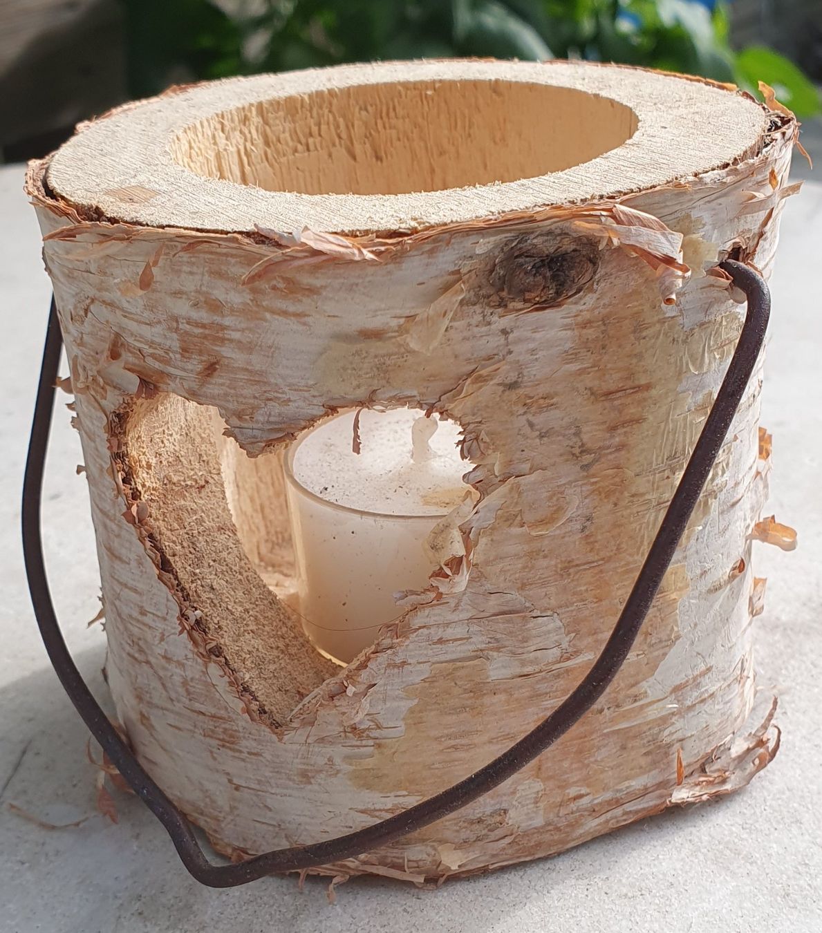 Portacandele: Windlicht aus Birkenholz – Usato da Zürich venduto da Vesco01 1