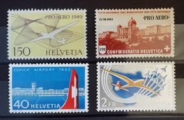 3205) Lot 4 Flugpostmarke postfrisch Kt. 93.-