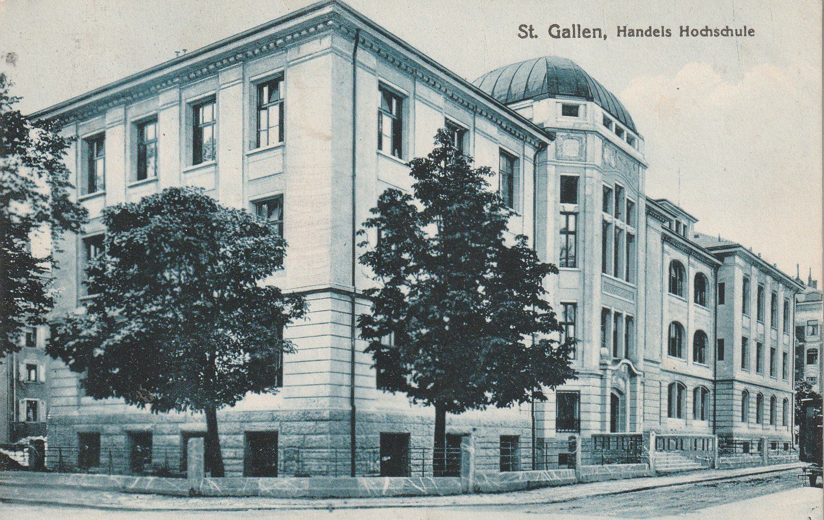 Ansichtskarten: St.Gallen -Handels-Hochschule -1912 – Gebraucht aus uttwil von Koehlerfred