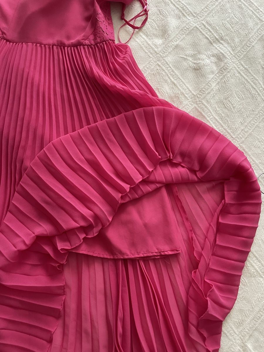 Vestiti: Sommerkleid in Pink mit Plissee Gr. S – Usato da Basel venduto da Mrs_Bee 5