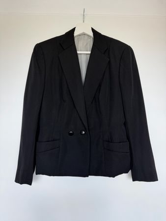 Eleganter schwarzer Vintage Blazer S