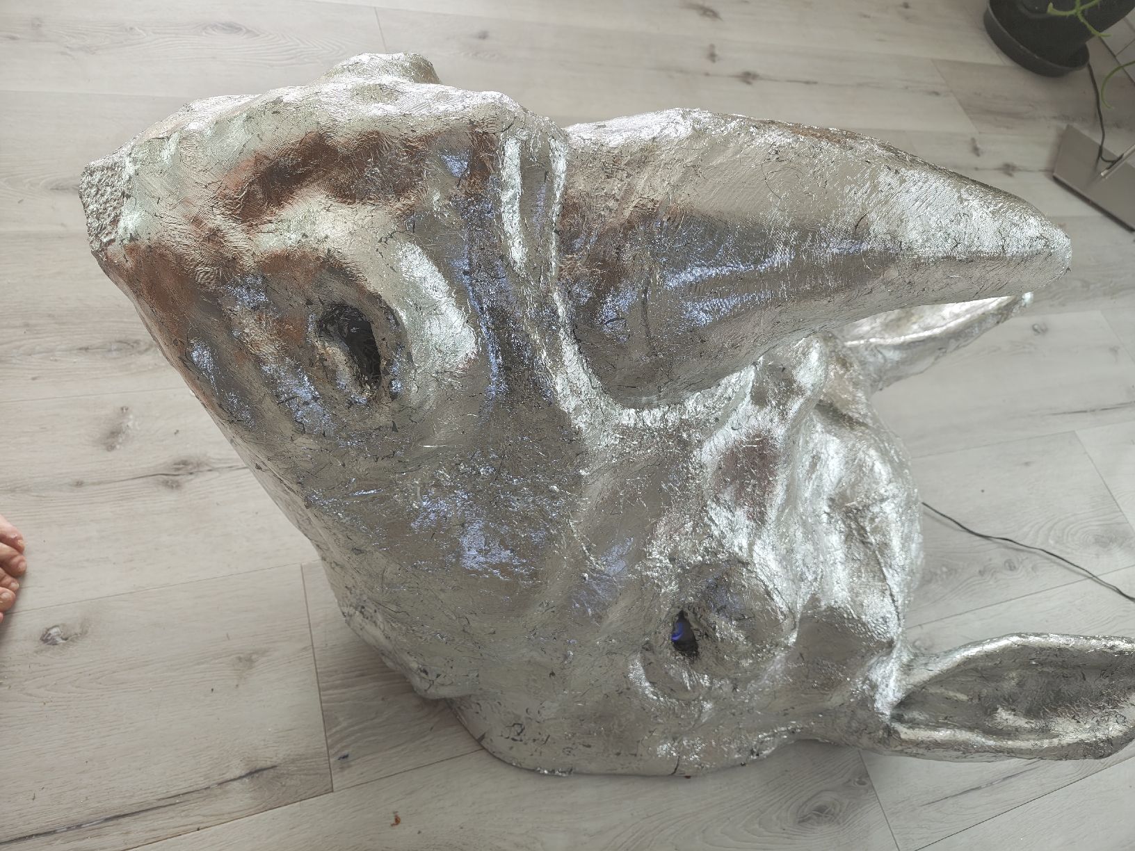 Tutte le decorazioni: Nashornkopf  Dekoobjekt silberfarben mit LED Lichteffekt – Usato da Schlieren venduto da willy65 3
