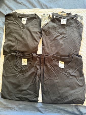 Neu Malfini T-Shirts und Langarmshirt Set schwarz Grösse M