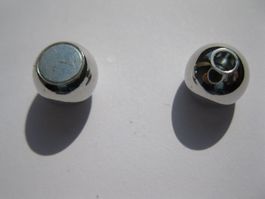 5 Magnetverschlüsse, Verschluss Kugel 9mm, Loch 3mm