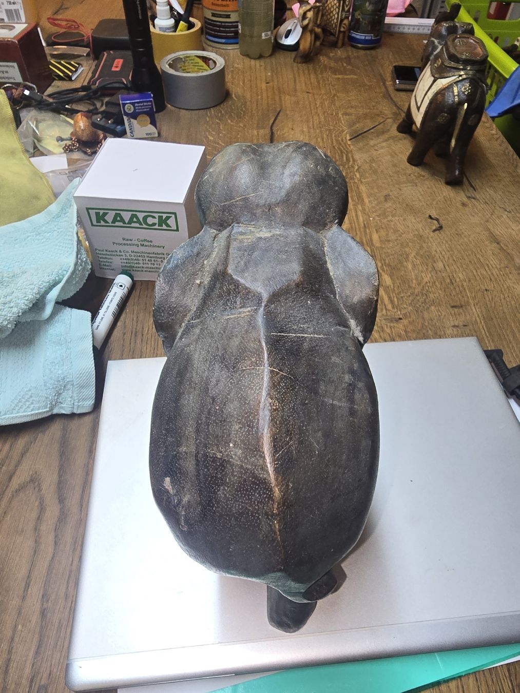 Statuette: Holz Elefant Figur stehend Grau (D1) – Usato da Rorschach venduto da TimelessTrading 2