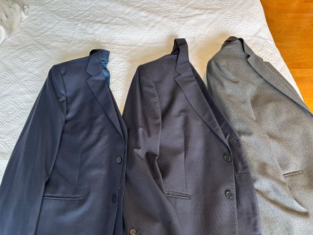 Herren-Sakko-Ensemble: Dunkelblau, Schwarz & Grau Gr. 54