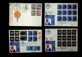 SUISSE POSTE AÉRIENNE 4 LETTRES   BALLON  1966 + 1968 /U124