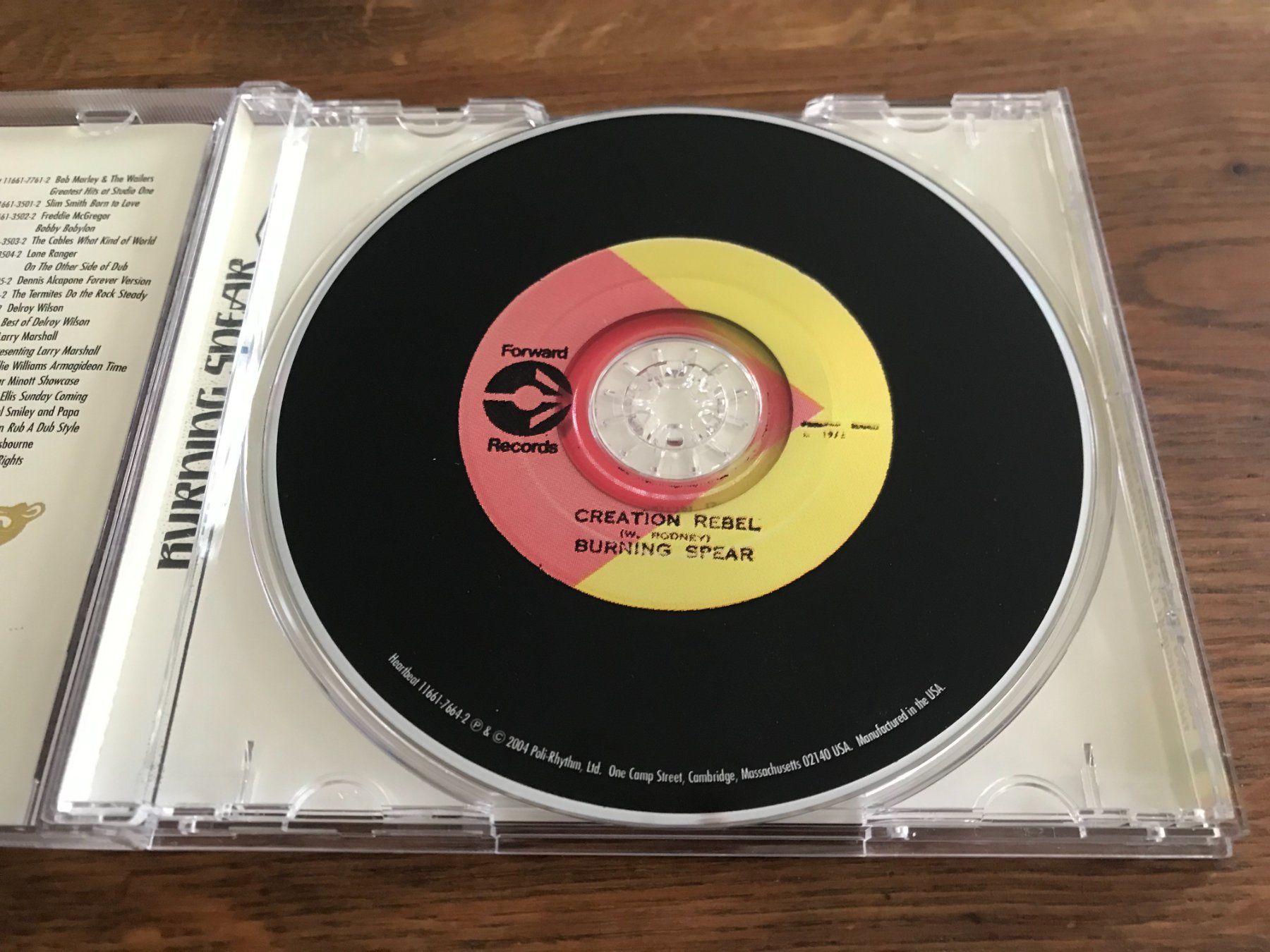 CD: BURNING SPEAR -  Creation Rebel: Recordings from Studio One – Usato da Buchs AG venduto da Archie 1