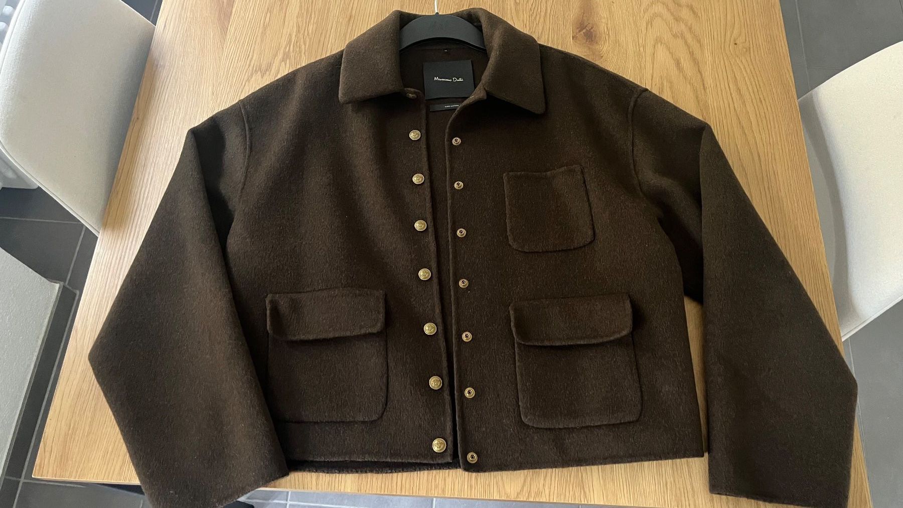 Massimo Dutti Giacche: Massimo Dutti Khaki-Brown Wool Crop/Boxy Jacket - S – Usato da Zofingen venduto da lis_7xzz 5