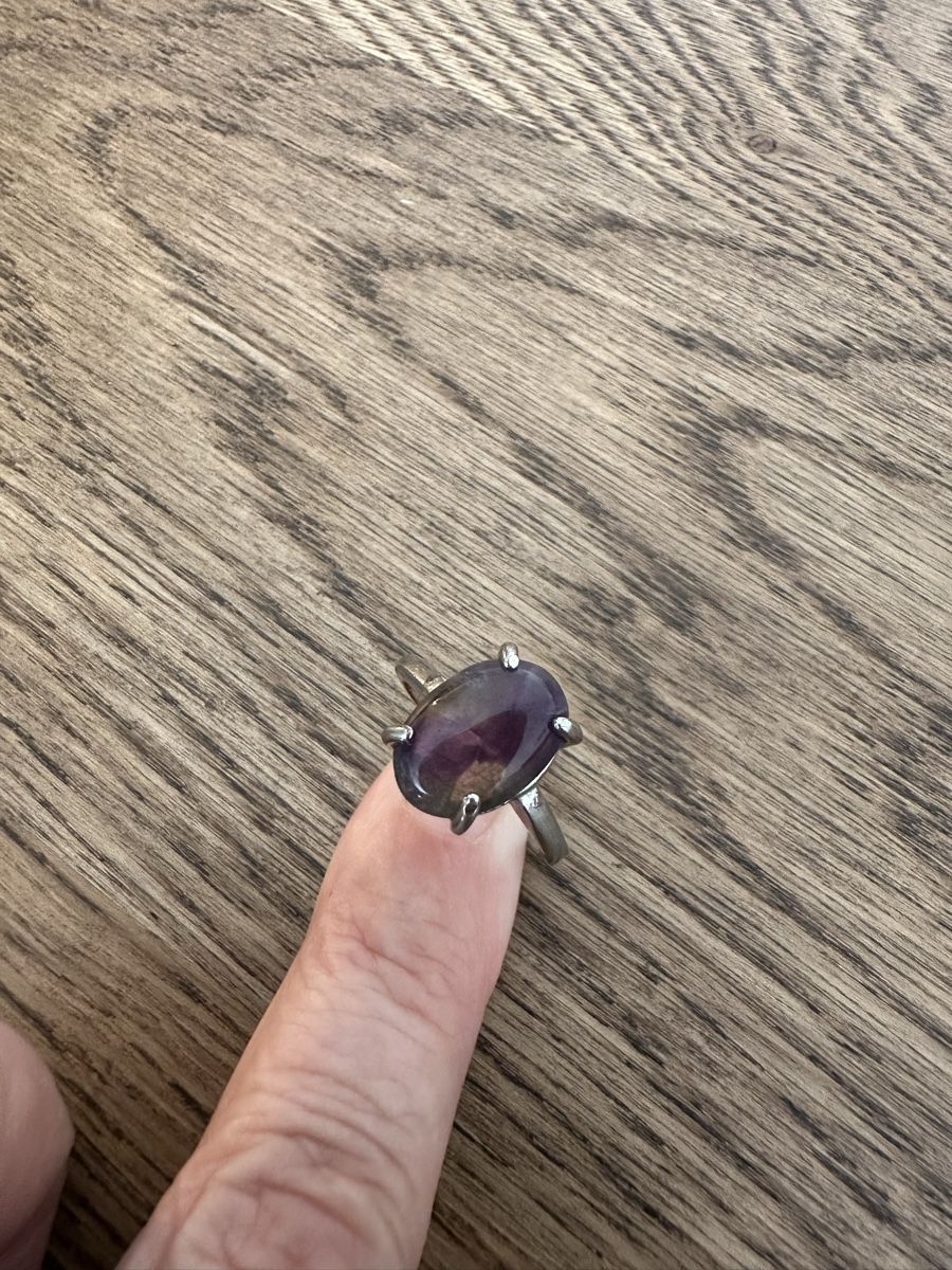 Anelli: Silber-Ring mit violettem Stein Gr 54 – Usato da Zürich venduto da YviKno 1