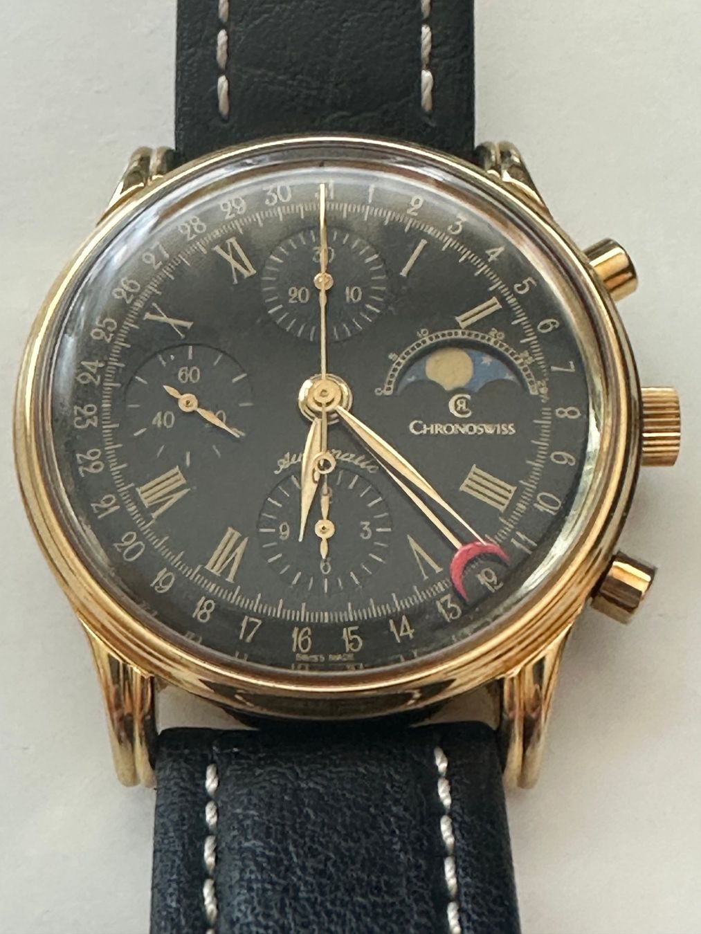 Chronoswiss Orologi: Chronoswiss Lunar Automatic Mondphase 7750 – Usato da Rudolfstetten venduto da Samurai152 1