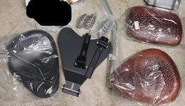 Solositz Schwarz & Duo Sitz Braun neu für Yamaha,Honda u.v.a