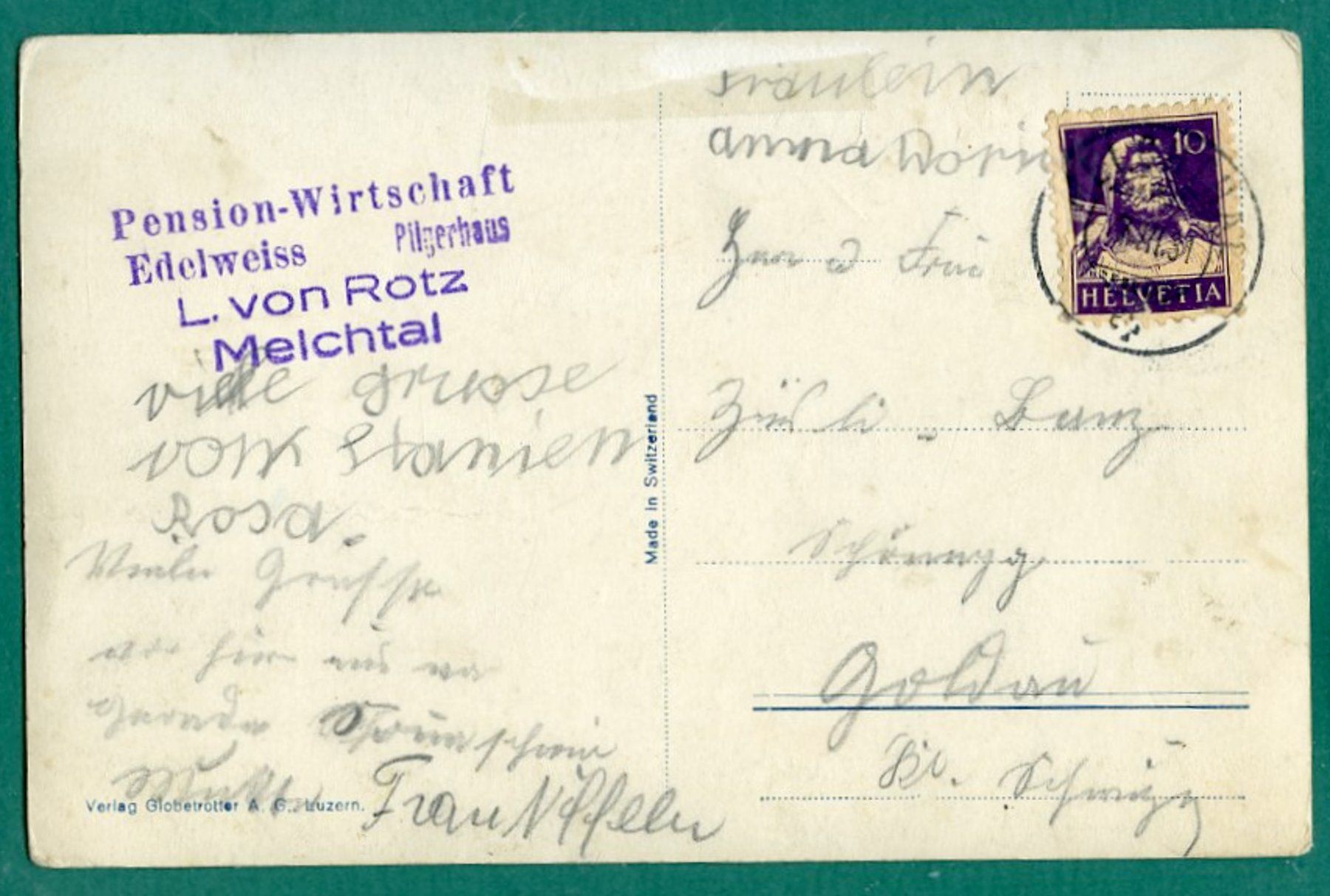 Cartoline postali: Melchtal, 1931, gelaufen – Nuovo e nell'imballaggio originale da Sargans venduto da Hausi1951 1