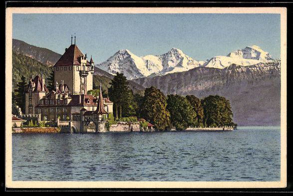 Cartoline postali: Oberhofen /Thunersee, Museum Schloss Obe – Usato da Berlin venduto da bartko-reher