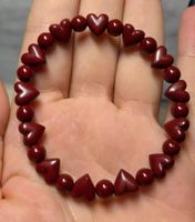 Zinnober Herz Armband
