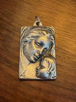 Anhänger Madonnenbild Maria Kind Metall Anhänger 5.5cm