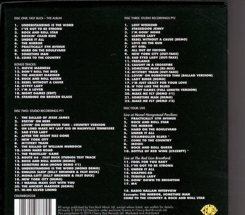 Fast Buck ‎ Night Games The Complete Recordings (Neu (gemäss