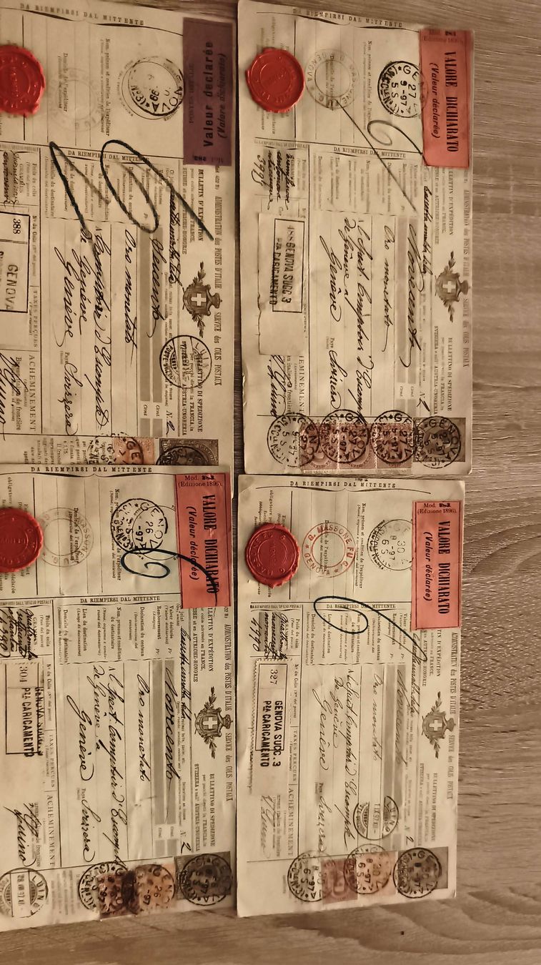 Tutti i francobolli: Lot de 4 documents anciens valore dichiarato – Usato da Prilly venduto da jor_x27s